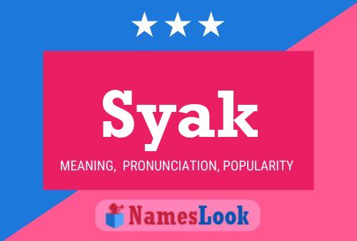 ملصق اسم Syak