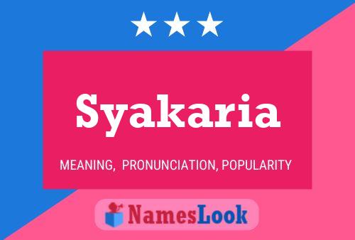 ملصق اسم Syakaria