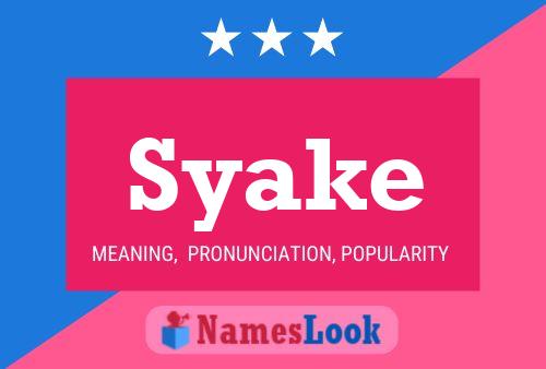 ملصق اسم Syake