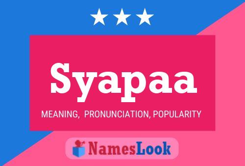 ملصق اسم Syapaa