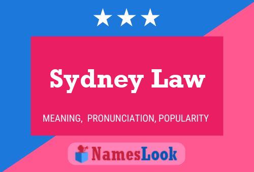 ملصق اسم Sydney Law