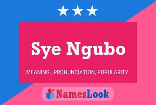 ملصق اسم Sye Ngubo