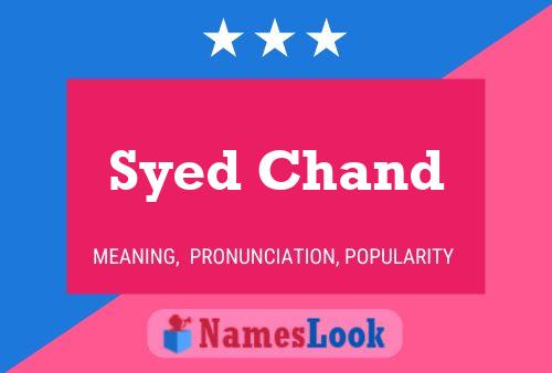 ملصق اسم Syed Chand