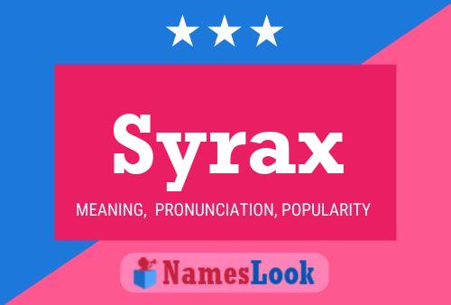 ملصق اسم Syrax