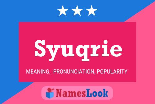 ملصق اسم Syuqrie