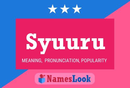 ملصق اسم Syuuru