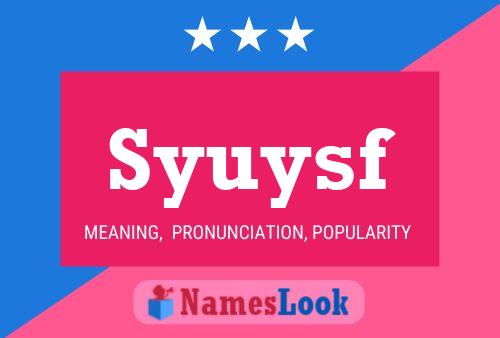 ملصق اسم Syuysf