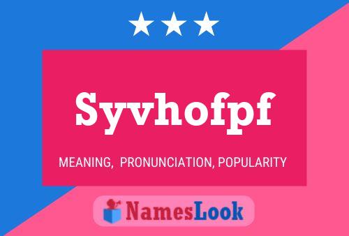 ملصق اسم Syvhofpf