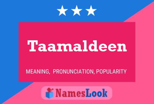 ملصق اسم Taamaldeen