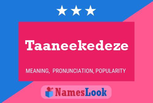 ملصق اسم Taaneekedeze