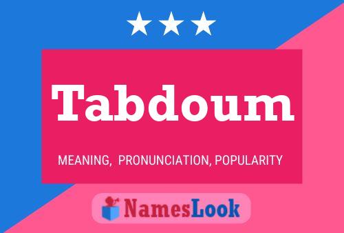 ملصق اسم Tabdoum