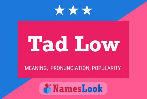 ملصق اسم Tad Low