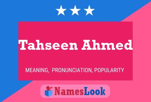 ملصق اسم Tahseen Ahmed