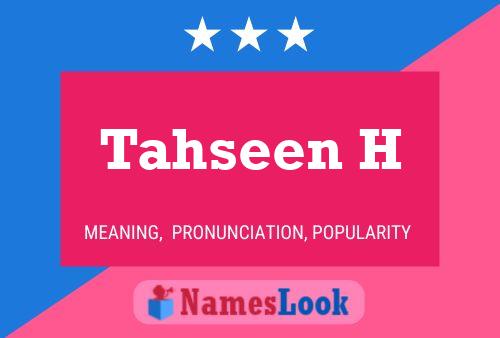 ملصق اسم Tahseen H