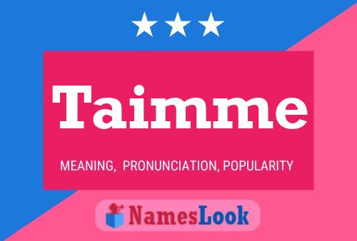 ملصق اسم Taimme