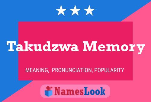 ملصق اسم Takudzwa Memory