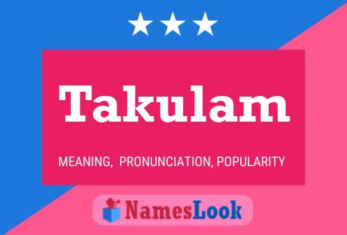 ملصق اسم Takulam