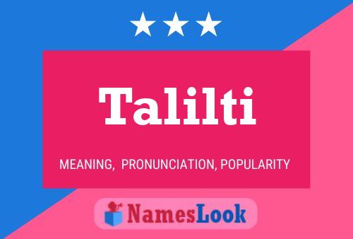 ملصق اسم Talilti