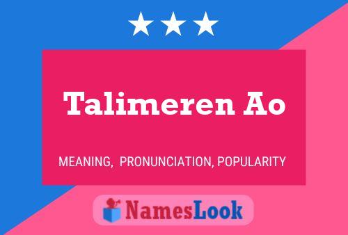 ملصق اسم Talimeren Ao