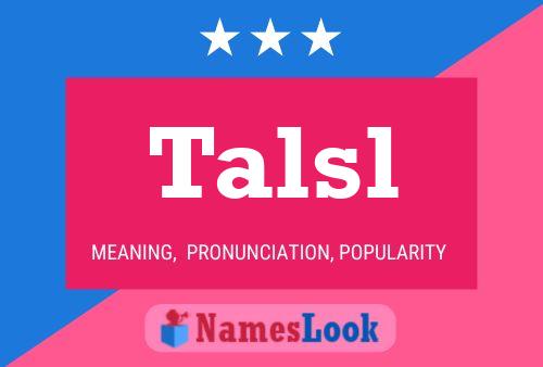 ملصق اسم Talsl