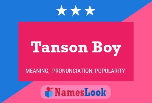 ملصق اسم Tanson Boy