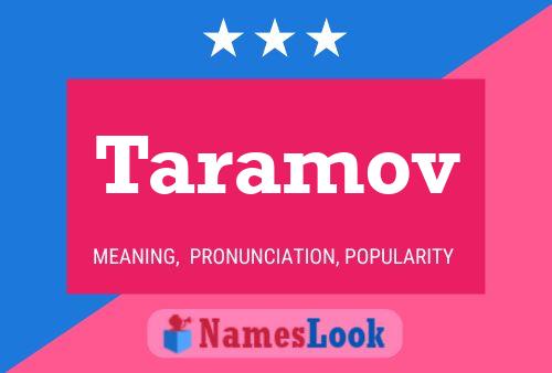 ملصق اسم Taramov