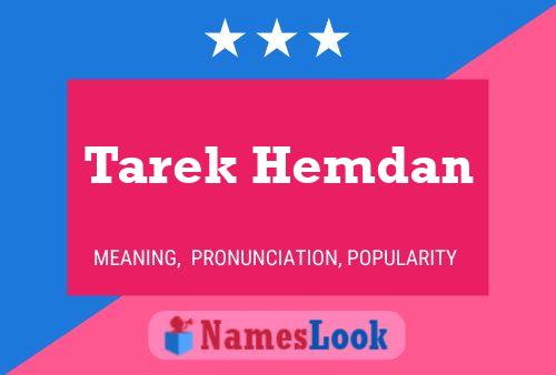 ملصق اسم Tarek Hemdan