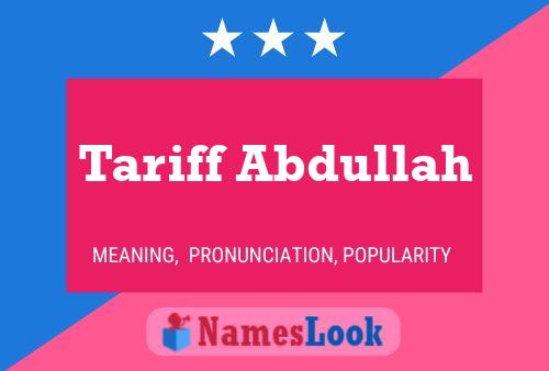 ملصق اسم Tariff Abdullah