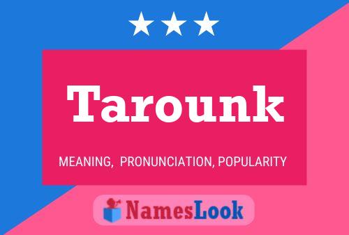 ملصق اسم Tarounk