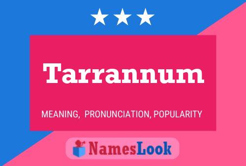 ملصق اسم Tarrannum