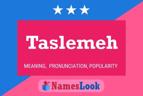 ملصق اسم Taslemeh