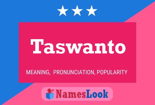 ملصق اسم Taswanto