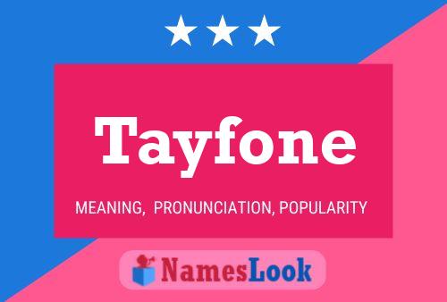 ملصق اسم Tayfone