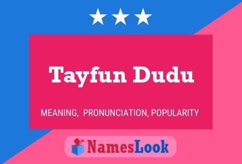 ملصق اسم Tayfun Dudu