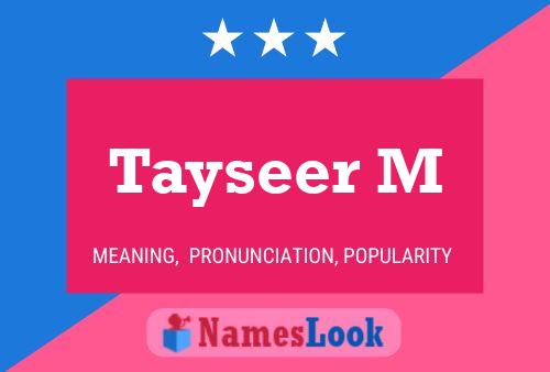 ملصق اسم Tayseer M