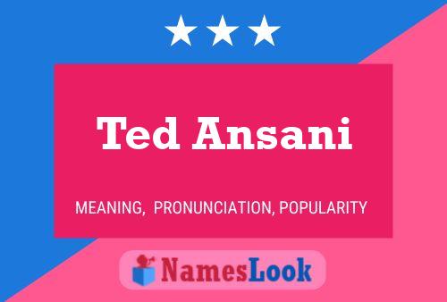 ملصق اسم Ted Ansani