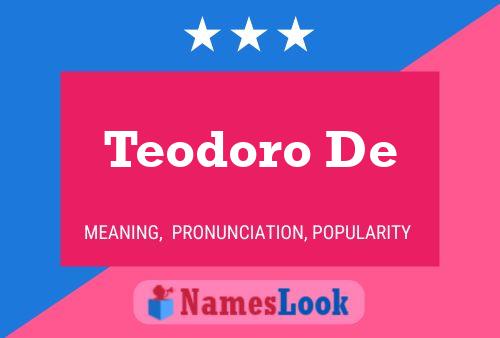 ملصق اسم Teodoro De