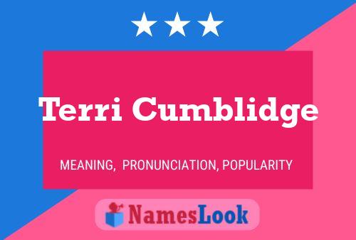 ملصق اسم Terri Cumblidge