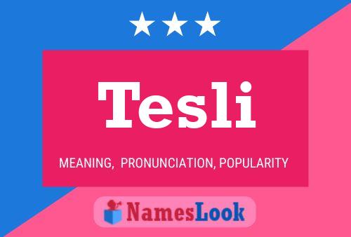 ملصق اسم Tesli