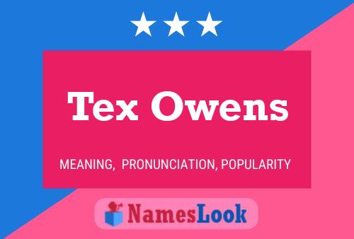 ملصق اسم Tex Owens