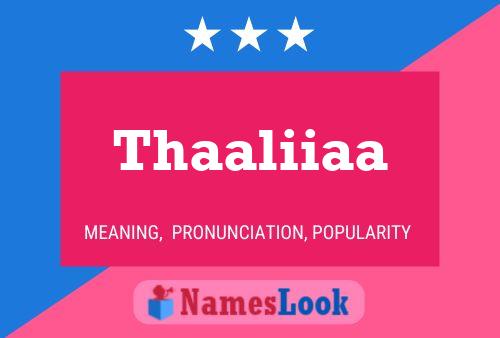 ملصق اسم Thaaliiaa