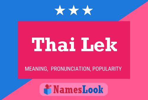 ملصق اسم Thai Lek