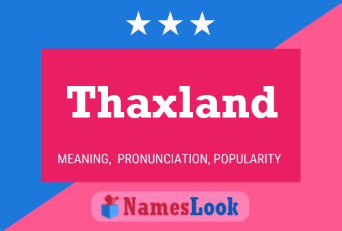 ملصق اسم Thaxland