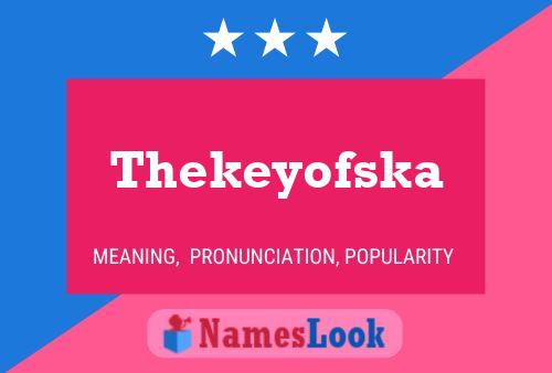 ملصق اسم Thekeyofska