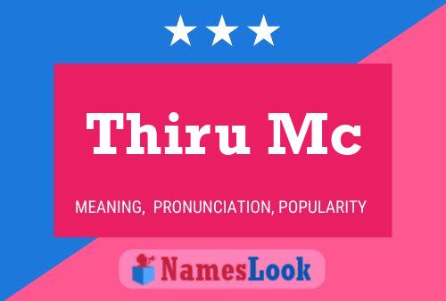 ملصق اسم Thiru Mc