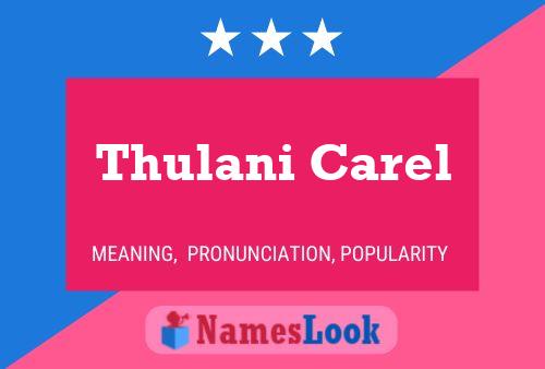 ملصق اسم Thulani Carel