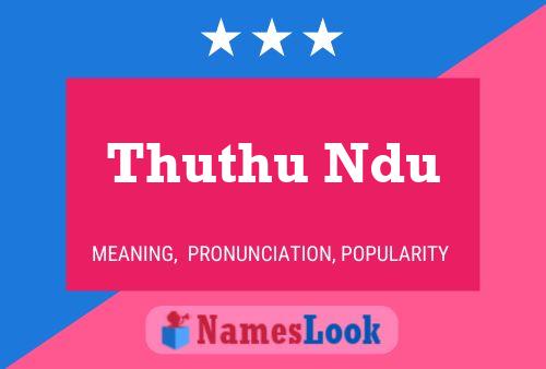 ملصق اسم Thuthu Ndu