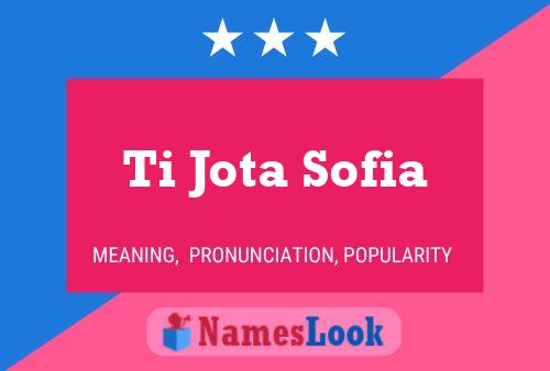 ملصق اسم Ti Jota Sofia