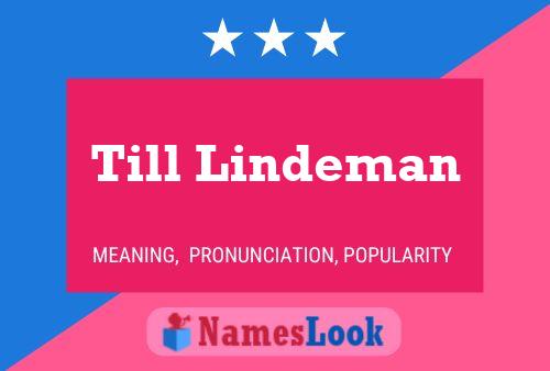 ملصق اسم Till Lindeman