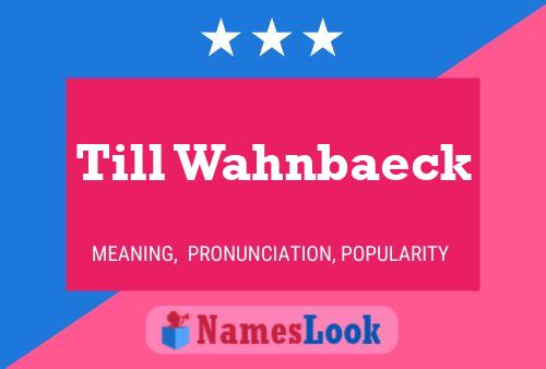 ملصق اسم Till Wahnbaeck